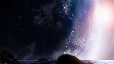 Ethereal Horizon Cosmic Tale wallpaper