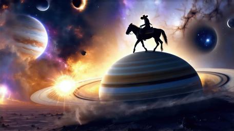 Cowboy on Jupiter wallpaper