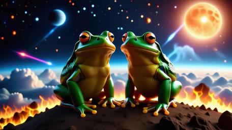 Frogs In Space wallpaper