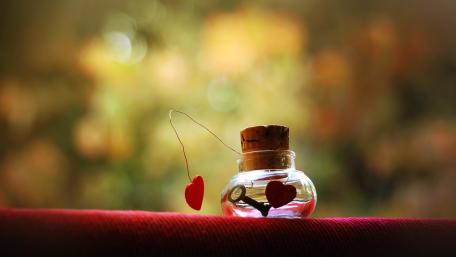 Heartfelt Secrets in a Bottle wallpaper