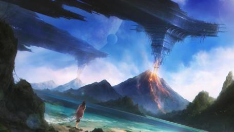 Futuristic Horizons Awaken Imagination wallpaper