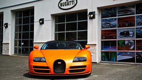 Luxury in Motion Sleek Bugatti Grand Sport wallpaper