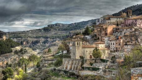 Mountain Village Serenity in Cuenca Spain wallpaper