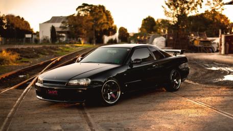 Nissan Skyline GT-R at Sunset Glory wallpaper