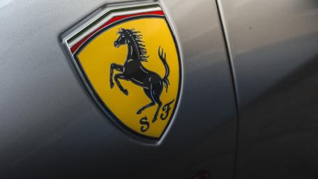 Ferrari Logo Elegance in 4K Resolution wallpaper