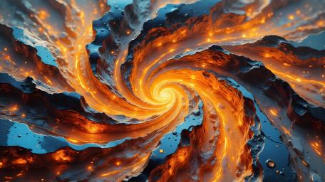 Vortex of Fiery Whirls in Cosmic Dance wallpaper