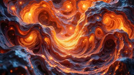 Molten Waves of Luminous Energy wallpaper