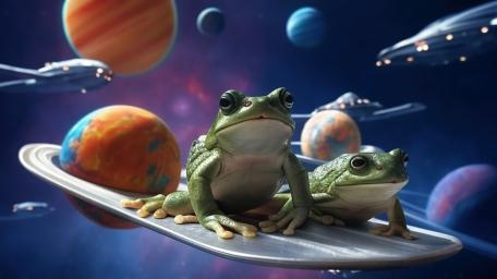 Space Frogs wallpaper