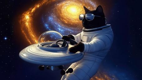 Black Cat Astro wallpaper