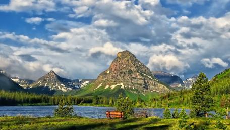 Two Medicine Lake Tranquility in Montana's Wilderness wallpaper