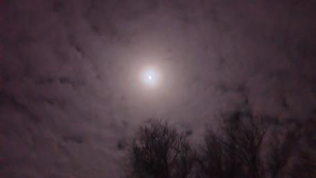 Moonlit Night in a Cloudy Veil wallpaper