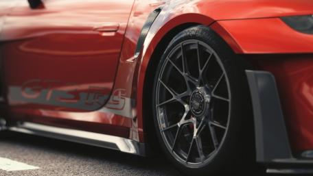 Red Porsche GT3 RS Close-Up Wallpaper for Enthusiasts wallpaper