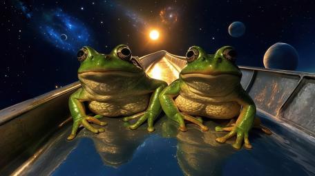 Frogs On A Slide wallpaper