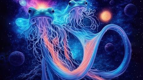 Space Froggies wallpaper