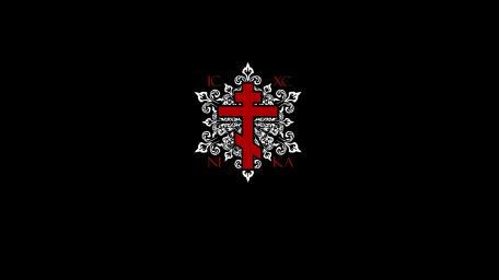 Orthodox Emblem on Black Background wallpaper
