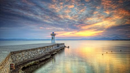 Sunset Serenity by the Coastline wallpaper