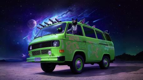 Black Cat Space Warriors wallpaper