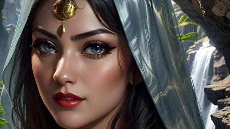 Enchanted Gaze of a Fantasy Realm wallpaper