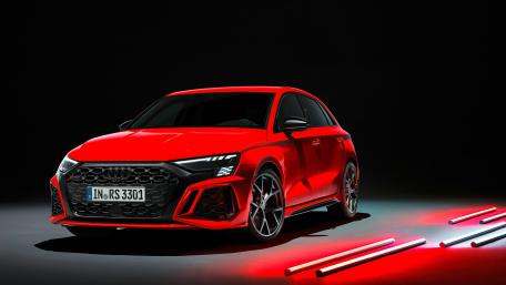 Audi RS 3 Sportback Elegance in Striking Red wallpaper