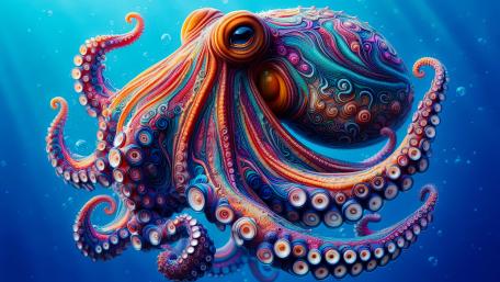 A colourful Octopus wallpaper