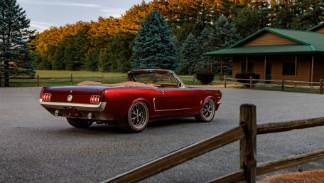 Ringbrothers 1965 Ford Mustang Convertible in Stunning Red wallpaper