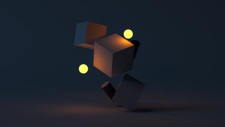 Geometric Glow Enigma in 8K Clarity wallpaper