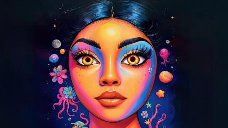 Spacy Face wallpaper