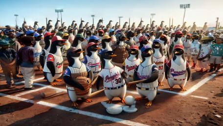 Baseball Penguins wallpaper