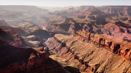 Majestic Glow of the Grand Canyon Dawn wallpaper