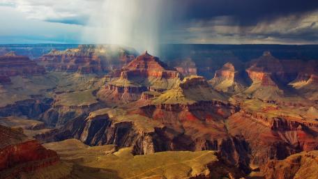 Grand Canyon Rainfall Serenity wallpaper