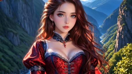 Ethereal Princess of the Enchanted Valley wallpaper
