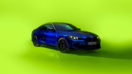 BMW M4 in Vivid Green Backdrop wallpaper