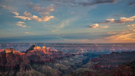 Majestic Canyon at Sunset Awash in Colors wallpaper