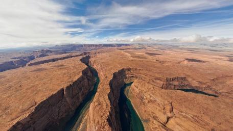 Breathtaking Bend Aerial View wallpaper