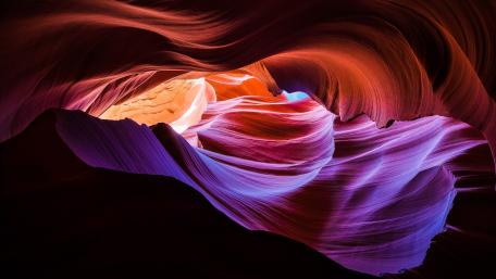 Vibrant Whirls of Lower Antelope Canyon wallpaper