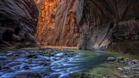 The Narrows Adventure Zion's Natural Masterpiece wallpaper