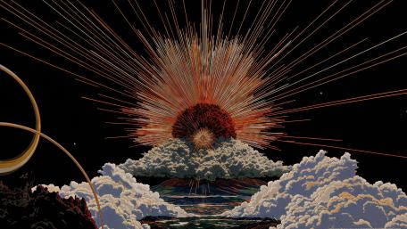 Explosive Radiance An Abstract Odyssey wallpaper