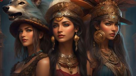 Amazonian Queens of Enchantment wallpaper