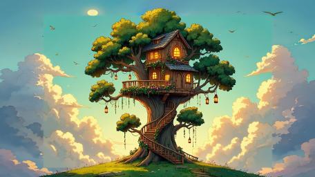 A Magical Treehouse of Dreams wallpaper