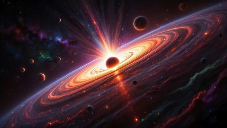 Cosmic Singularity Splendor in Vibrant Detail wallpaper