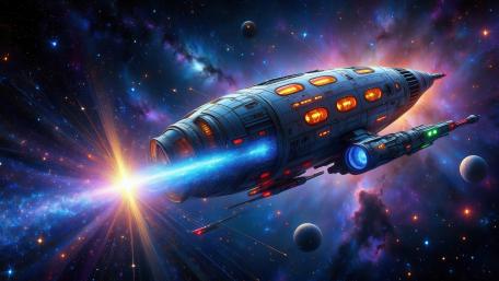 Spaceship Reverse Tractor Beam wallpaper