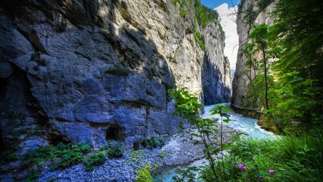 A Tranquil Escape in Aareschlucht Gorge Switzerland wallpaper