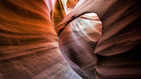 Antelope Canyon's Majestic Sandstone Waves wallpaper