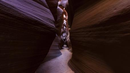 Antelope Canyon's Majestic Pathway in Arizona wallpaper
