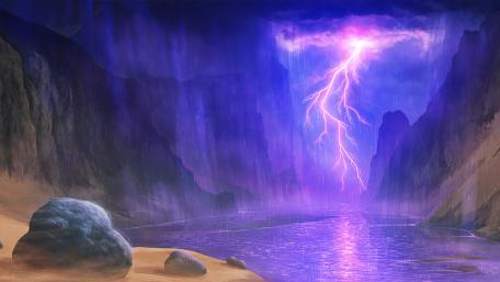 Freak Storm Reverie: Enchanted Lightning Dreamscape wallpaper