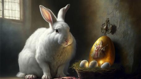 Easter Delight A Magical Bunny Experience wallpaper