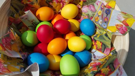Vibrant Easter Egg Celebration wallpaper