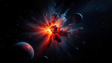 Explosive Beauty of the Cosmic Universe wallpaper