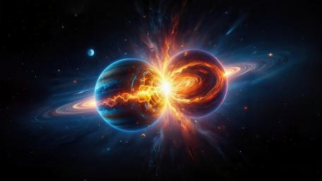 Collision Of Planets wallpaper