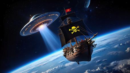 Aliens vs Pirates wallpaper